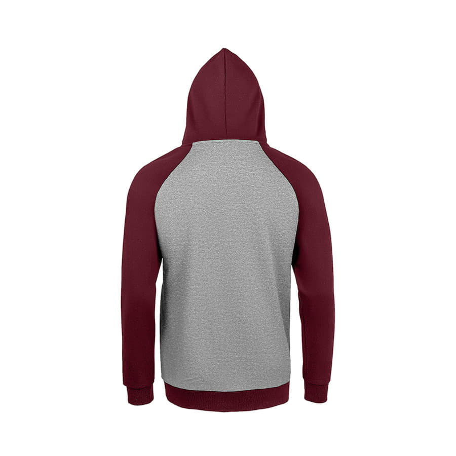 Толстовка унисекс SEATTLE 280, серый, бордовый-1