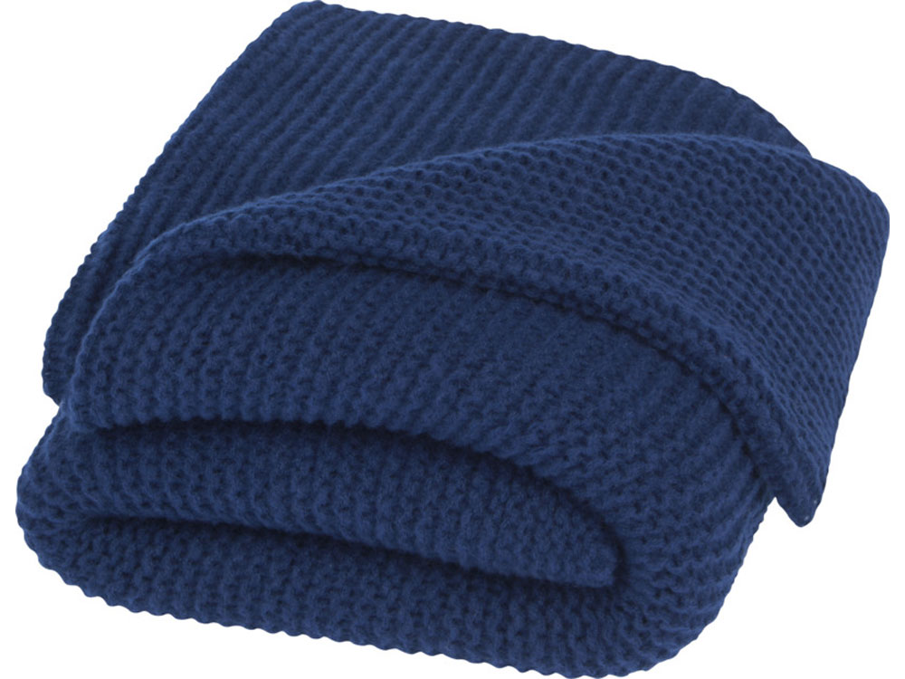 Вязанное одеяло Suzy 150 x 120 см из полиэстера, нэйви-0