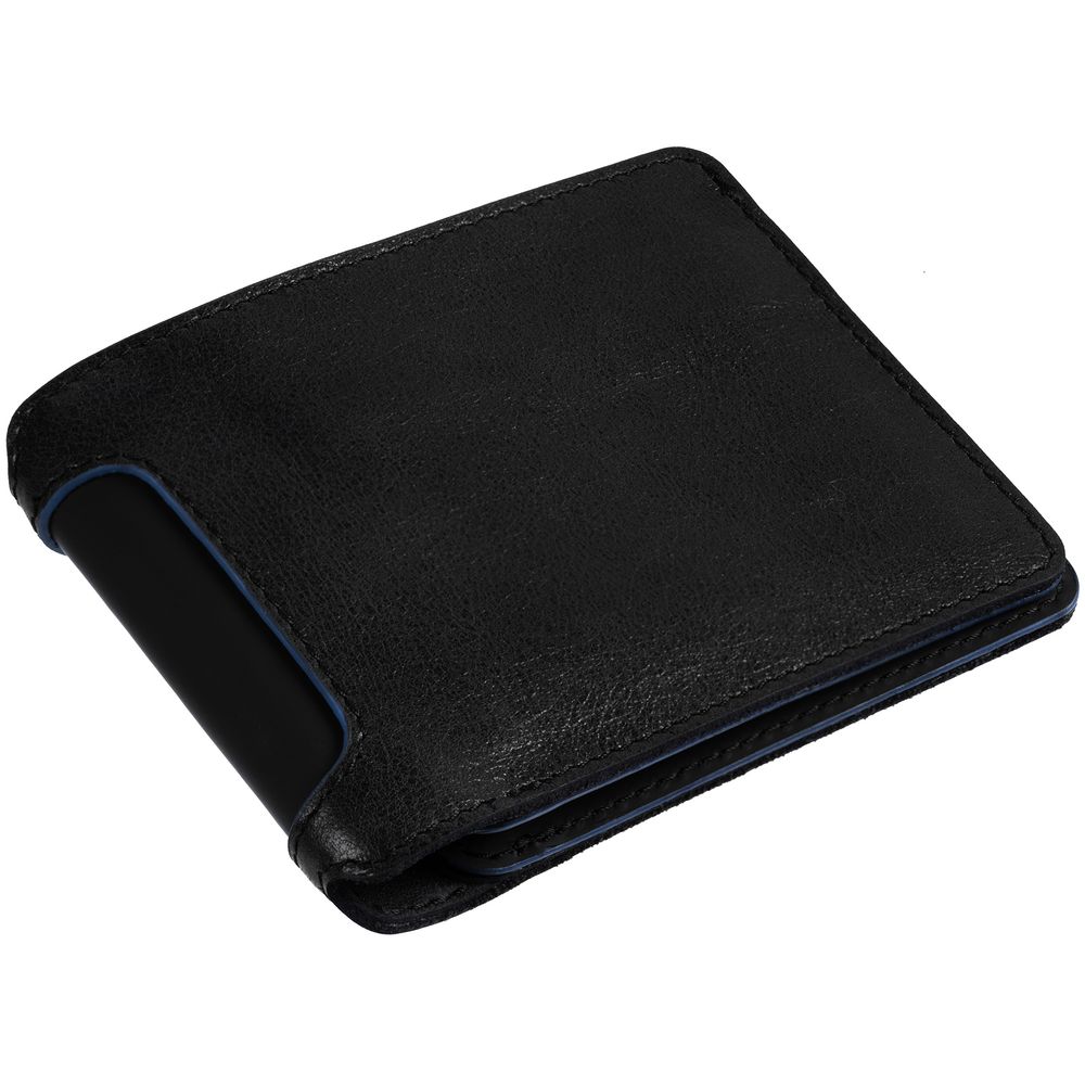 Портмоне Arrival, черное с синим-1