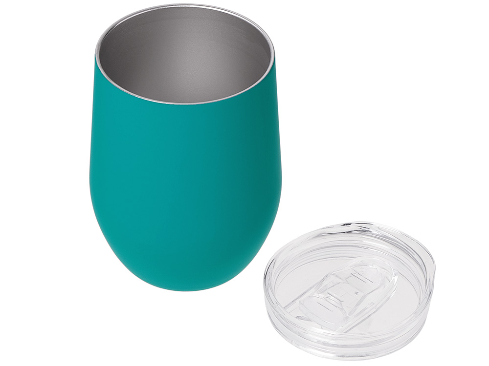 Термокружка Sense Gum, soft-touch, непротекаемая крышка, 370мл, крафтовая упаковка, бирюзовый 320C-1