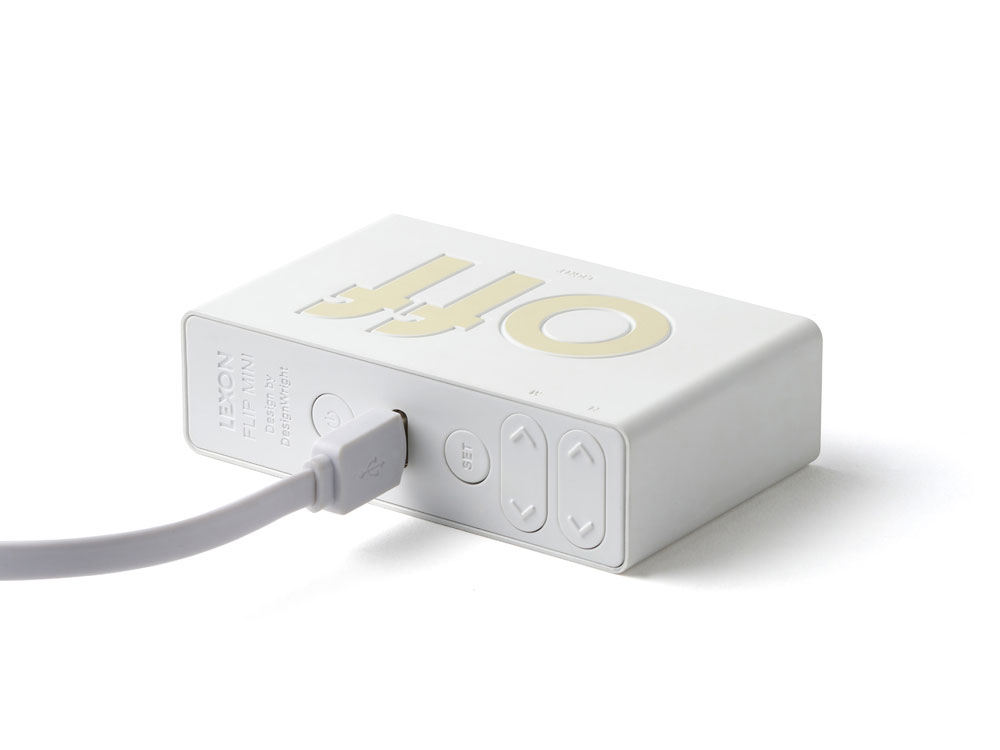 Часы настольные Flip Mini, белый-5