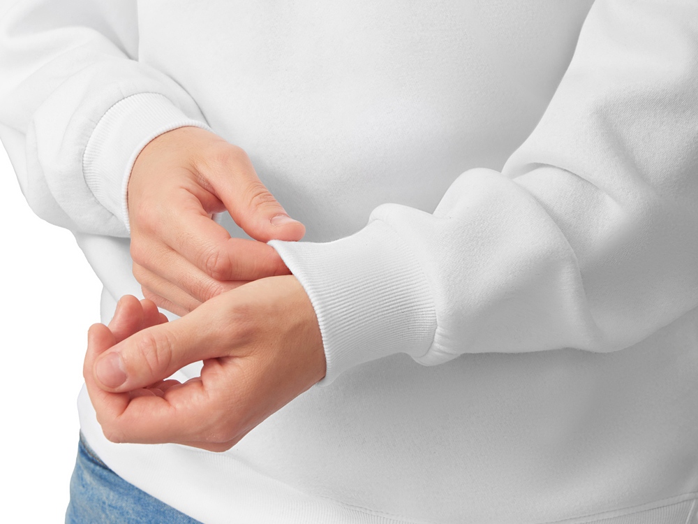 Толстовка с капюшоном оверсайз Lisbon унисекс, белый-6