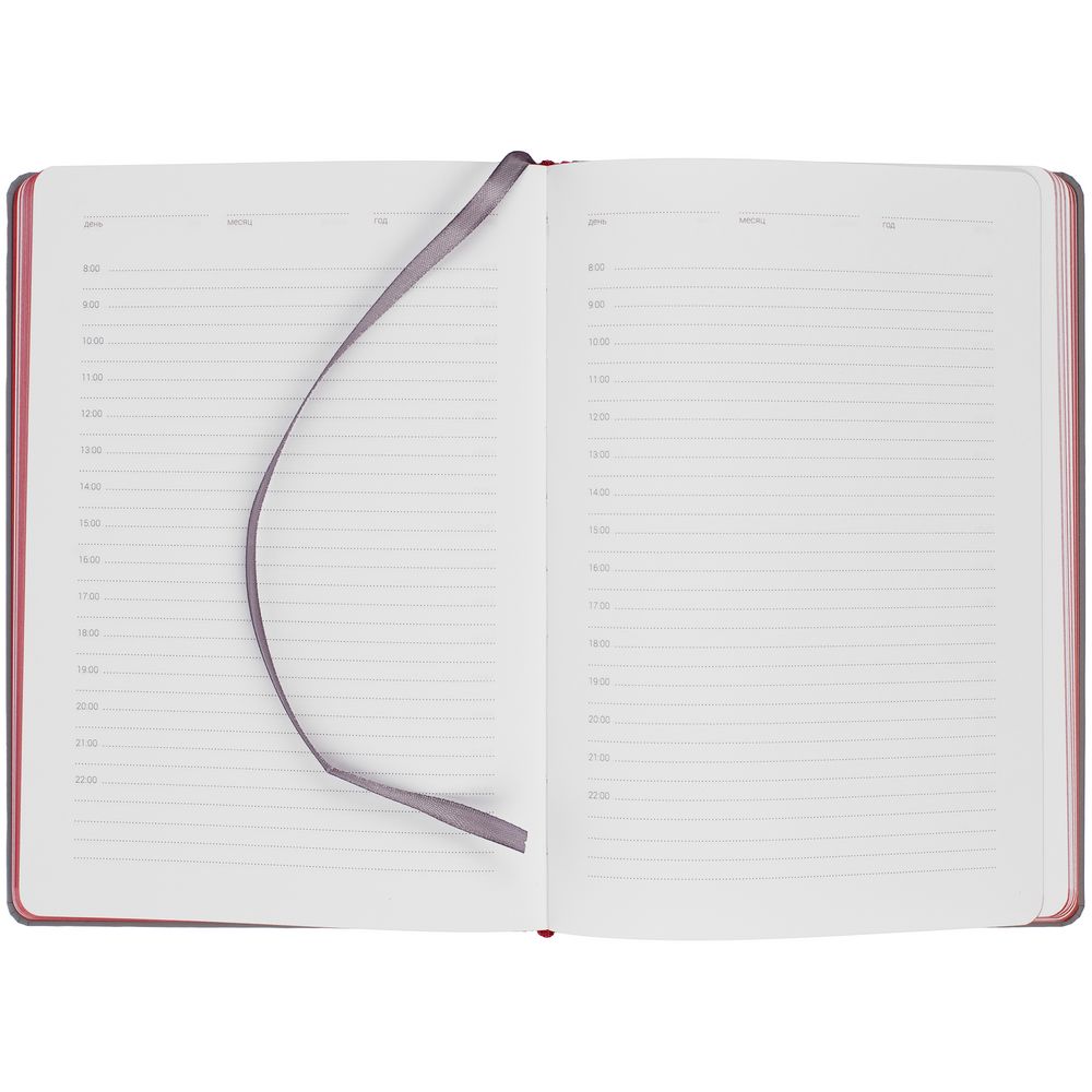 Ежедневник Spain Shall на заказ, недатированный, серый с красным-3