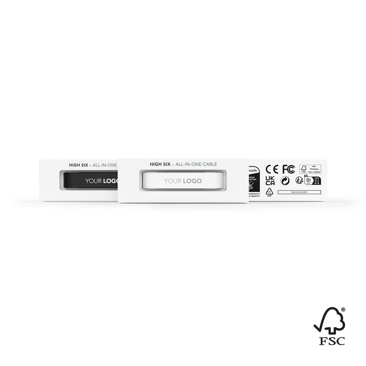 Кабель-брелок High Six Lite 6 в 1, белый-6