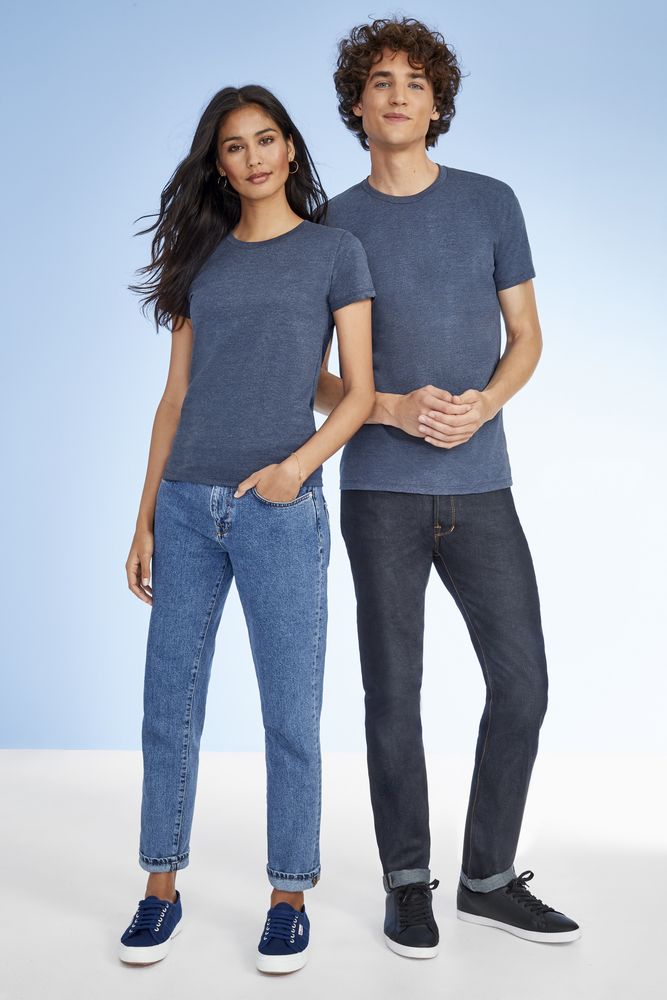 Футболка женская Imperial Fit Women, синий меланж-3