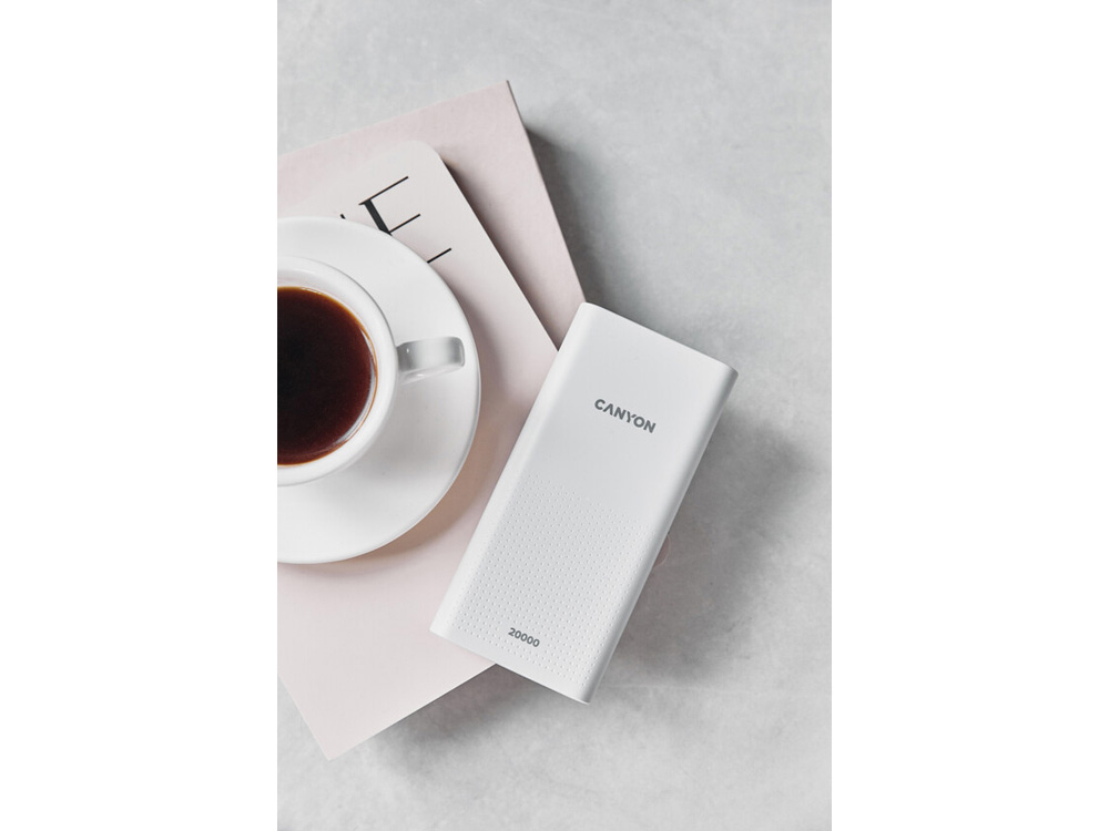 Портативный аккумулятор Canyon PB-2001 (CNE-CPB2001W), белый-2