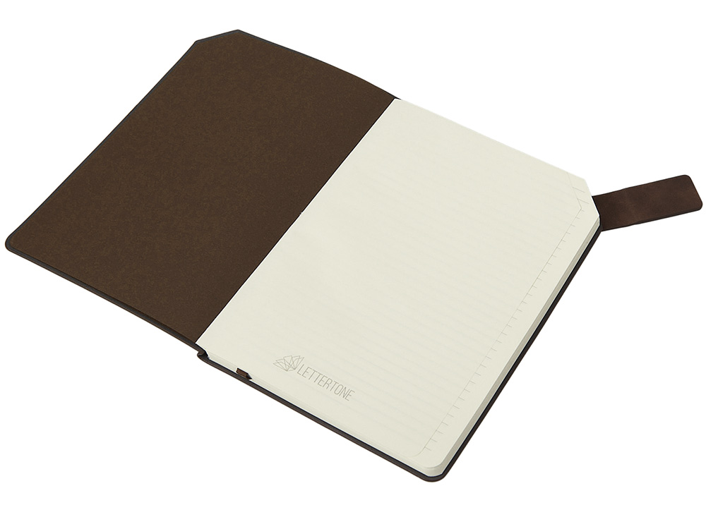 Блокнот А5 в гибкой обложке Chaplin, шоколадный-6