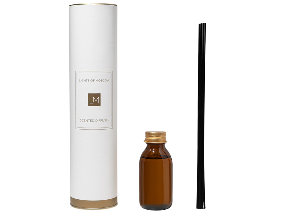 Ароматический диффузор с палочками, Баккарат: жасмин и миндаль, амбра, 100 мл (без лого LM)-1