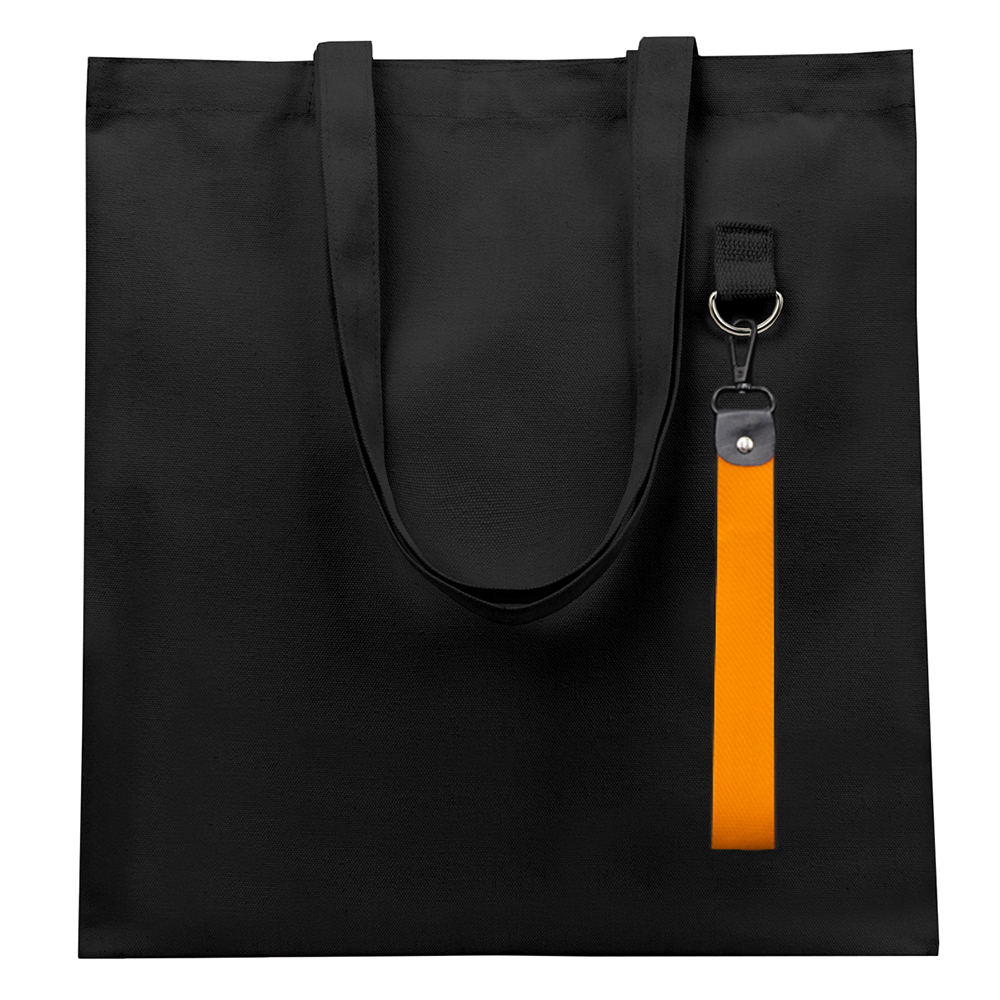 Сумка для покупок LUMISSA 325 г/м² с ремувкой, Чёрный/Оранжевый-1