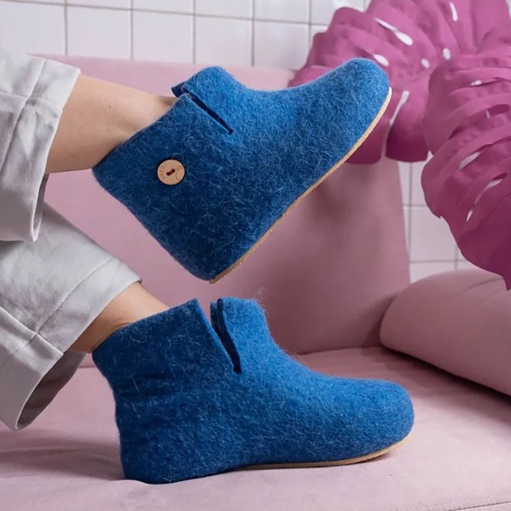 Домашние валенки Wild, синие (василек)-4