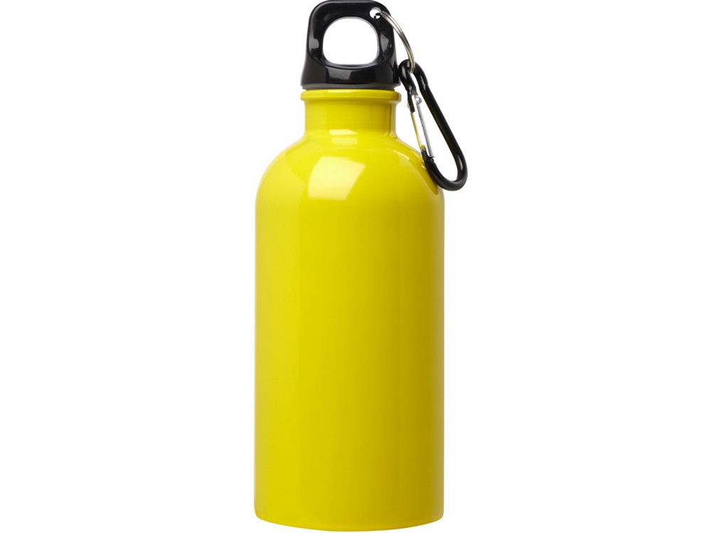 Одностенная бутылка для воды с карабином Oregon, изготовленная из нержавеющей стали, сертифицированной по стандарту RCS, объемом 400 мл - Желтый-1