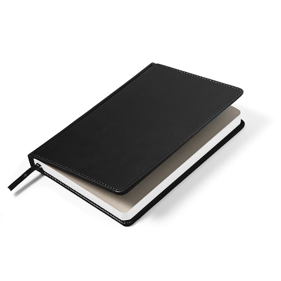 Ежедневник недатированный Anderson, А5,  черный, белый блок, черный-4