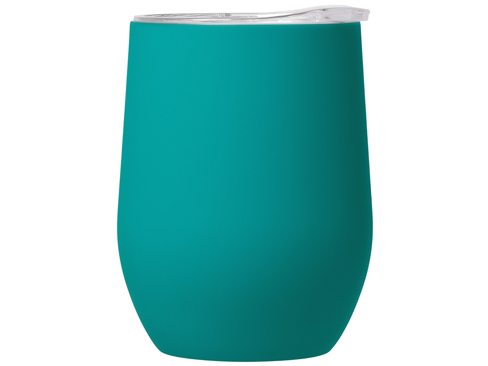 Термокружка Sense Gum, soft-touch, непротекаемая крышка, 370мл, крафтовая упаковка, бирюзовый 320C-2