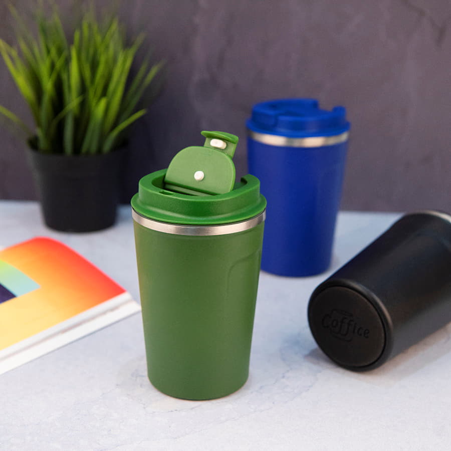 Термокружка OFFROAD, 400мл, темно-зелёный-7