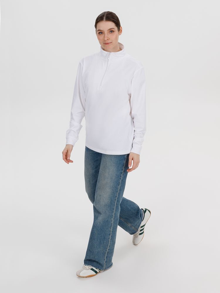 Свитшот на молнии Morfiss, белый-5