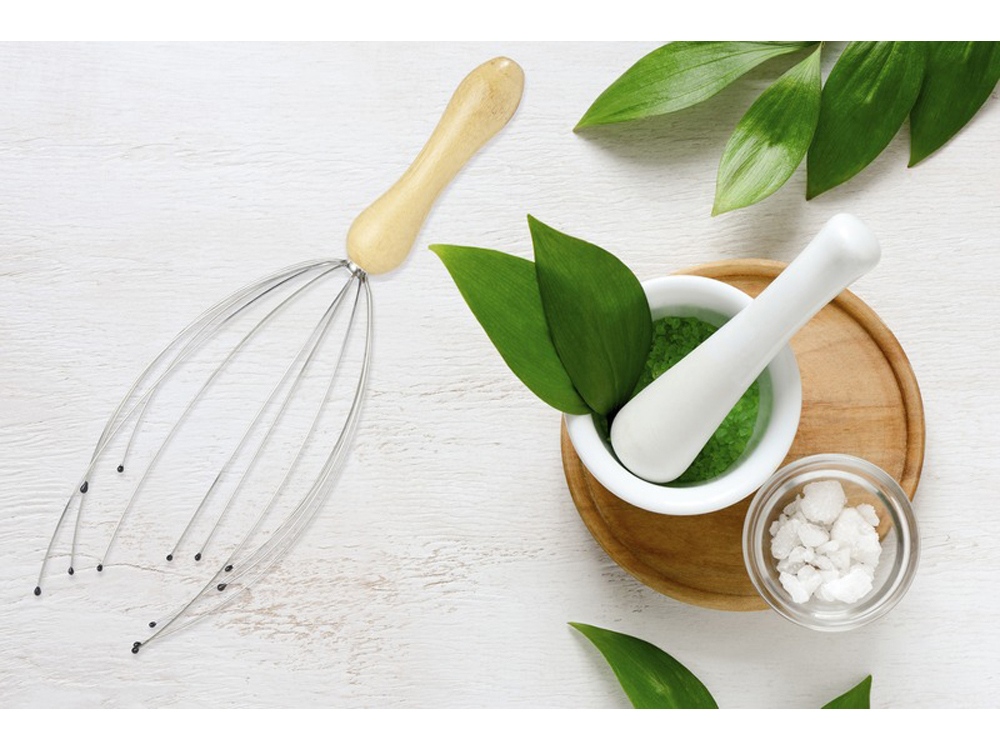 Hator Массажер головы из бамбука , natural-2