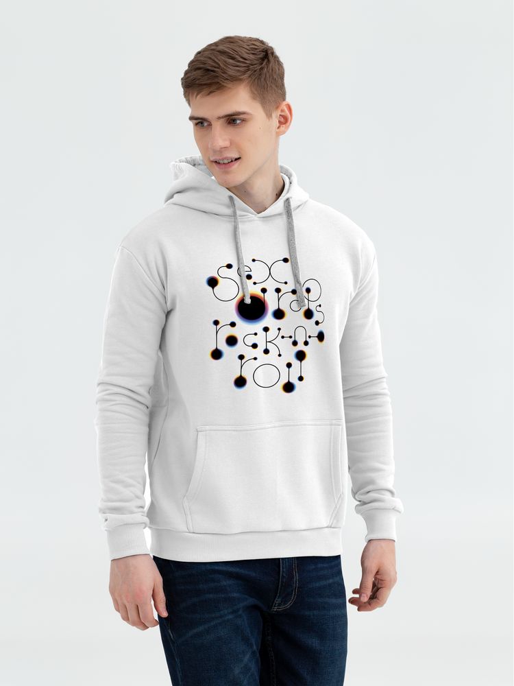 Толстовка с капюшоном No drugs, белая-0