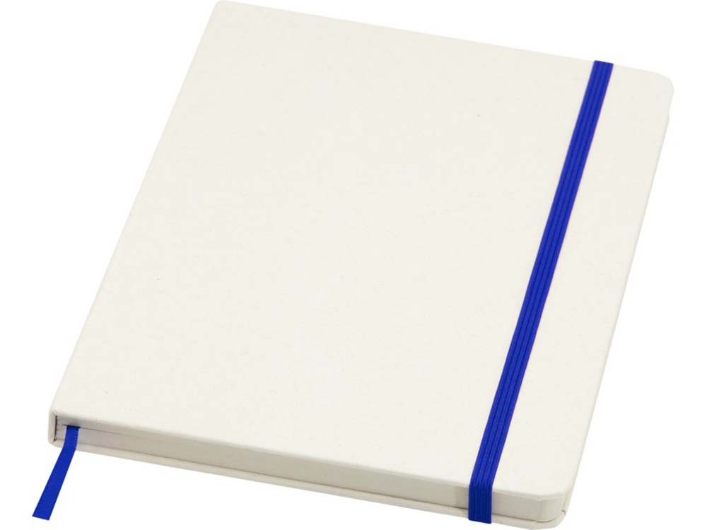 Bass блокнот формата А5 из переработанных материалов, с линованными страницами - Ярко-синий-0