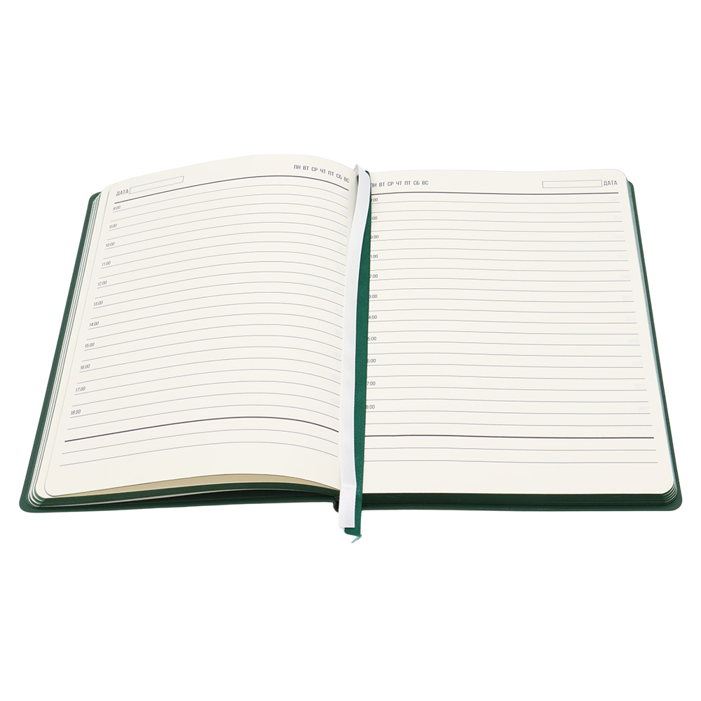 Ежедневник A5 недатированный Gabby в мягком переплёте, Темно-зеленый-3