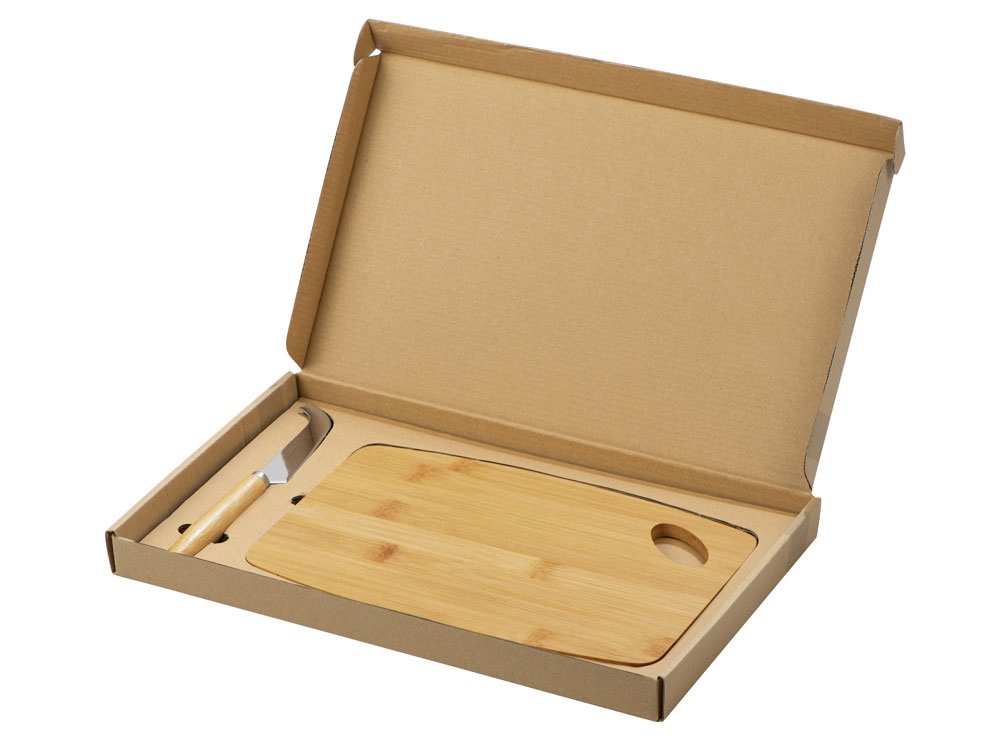 Набор для сыра с ножом и доской из бамбука-7