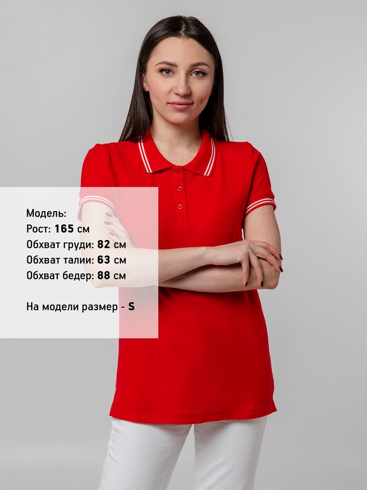 Рубашка поло женская Virma Stripes Lady, красная-3