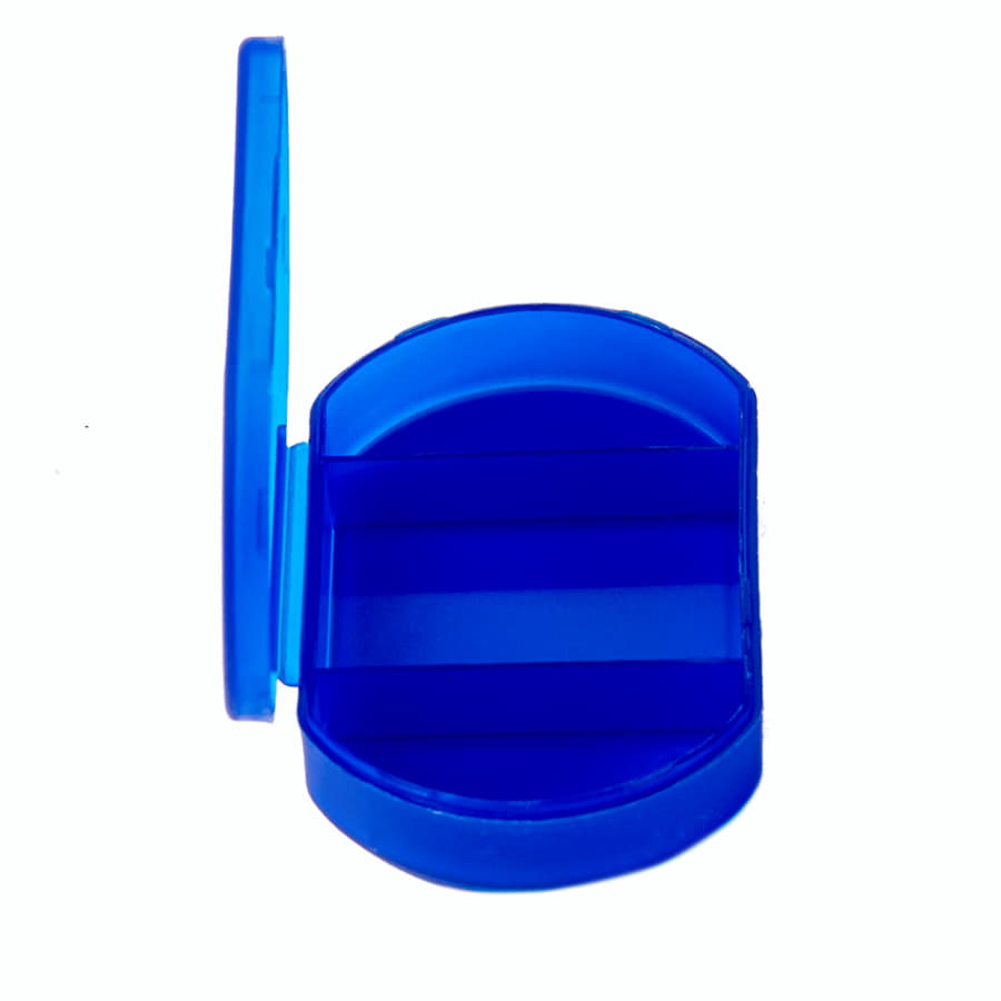 Витаминница TRIZONE, 3 отсека; 6 x 1.3 x 3.9 см; пластик, синяя, синий-3