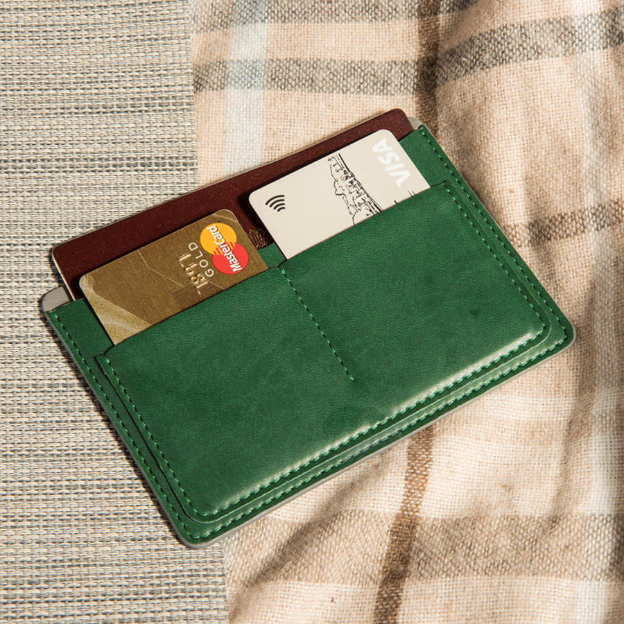 Холдер для паспорта и карт  EMOTION, зеленый-2