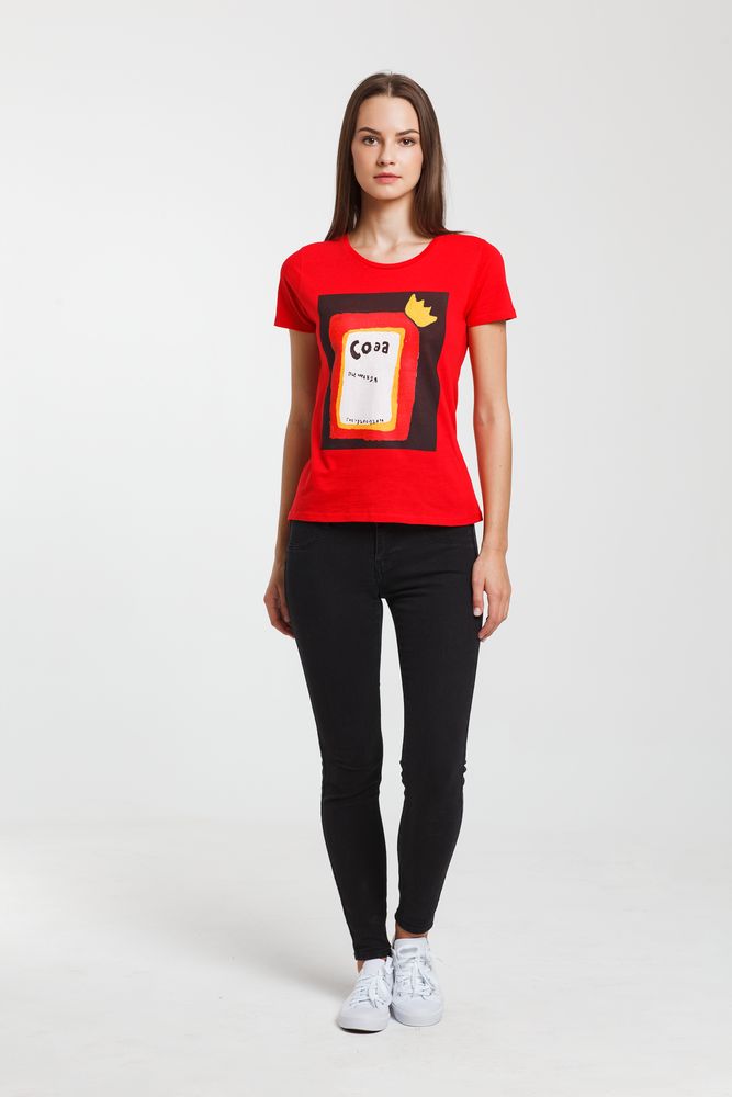 Футболка женская «Сода», красная-1