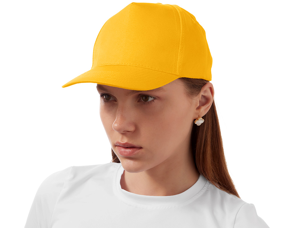 Бейсболка Poly 5-ти панельная 120гр, золотисто-желтый-2