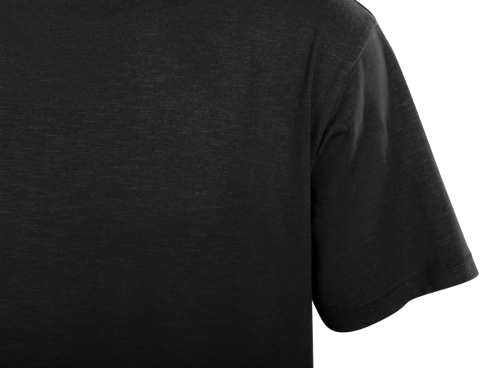 Футболка из джерси с протяжками Portofino унисекс, черный-11