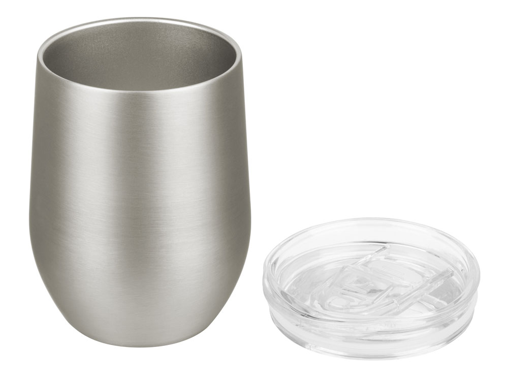 Вакуумная термокружка Sense, непротекаемая крышка, крафтовая упаковка, темно-серый (gun)-1