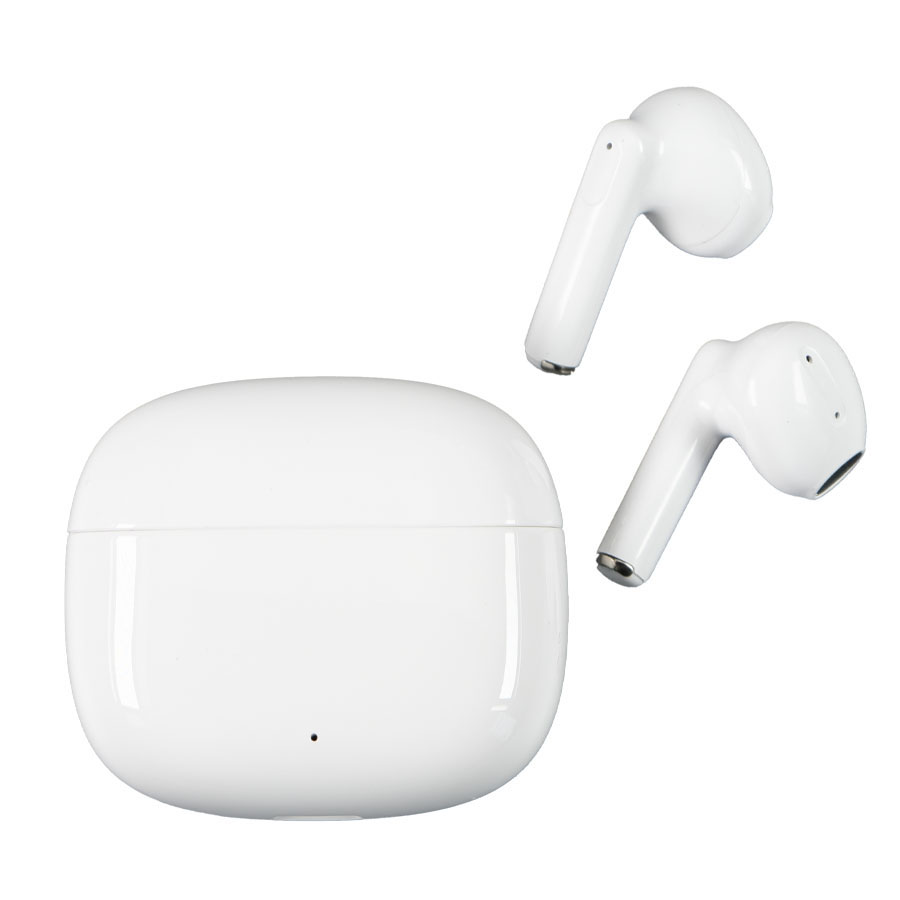 Наушники ECHO беспроводные без амбушюр, пластиковый корпус, белые, белый-3