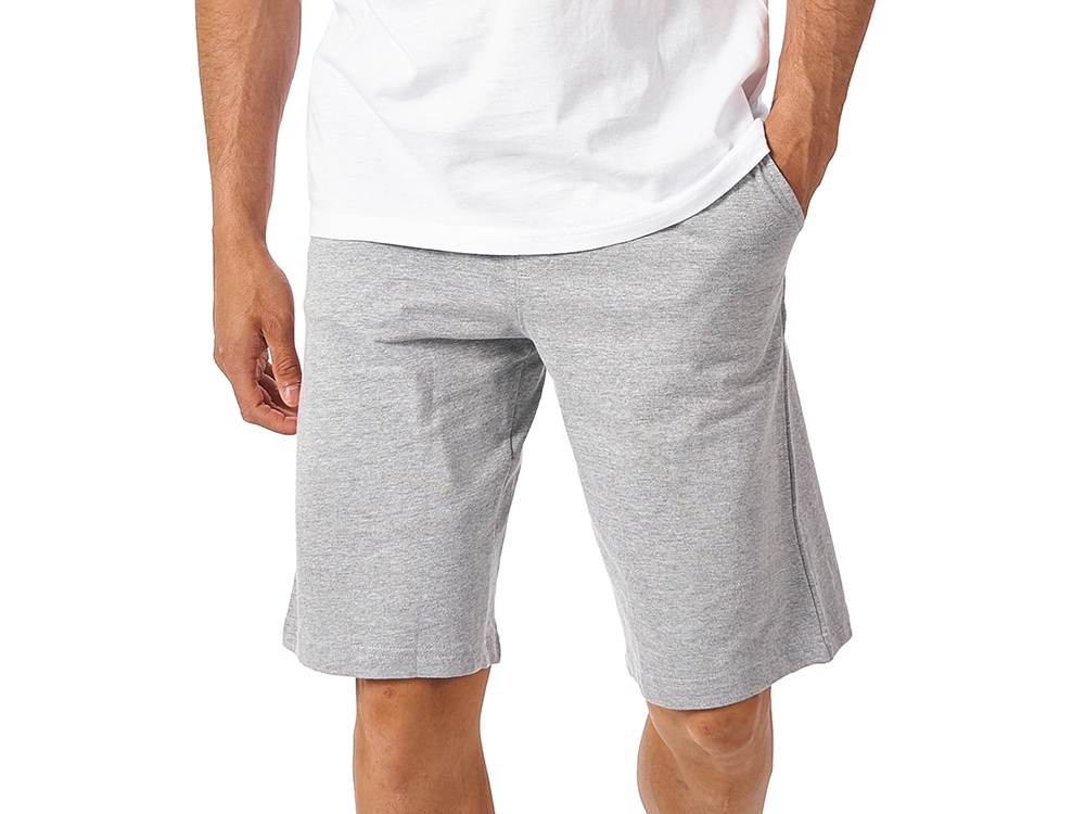 Мужские шорты из френч терри Warsaw 220гр, серый меланж-0