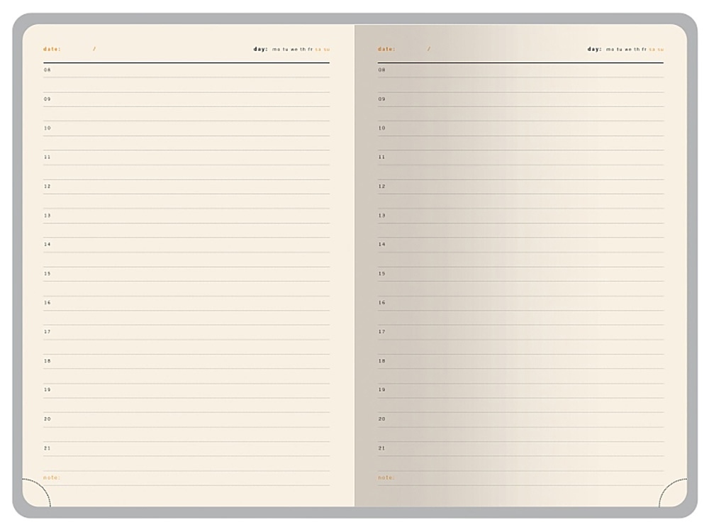 Ежедневник недатированный А5 Parliament, темно-серый-1