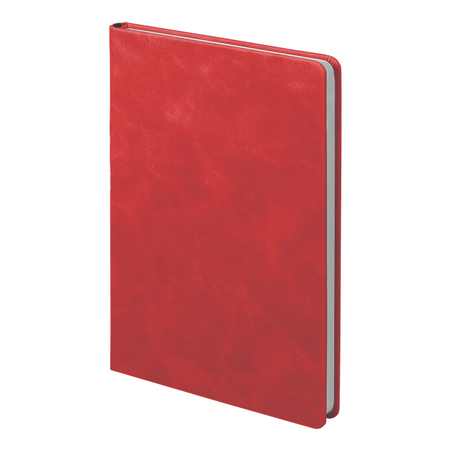 Ежедневник недатированный Muse, красный, А5, с декоративной черной полосой, блок в линейку, красный-0