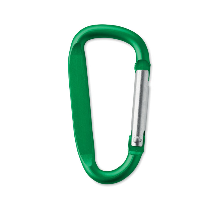 Карабин металлический, зеленый-0