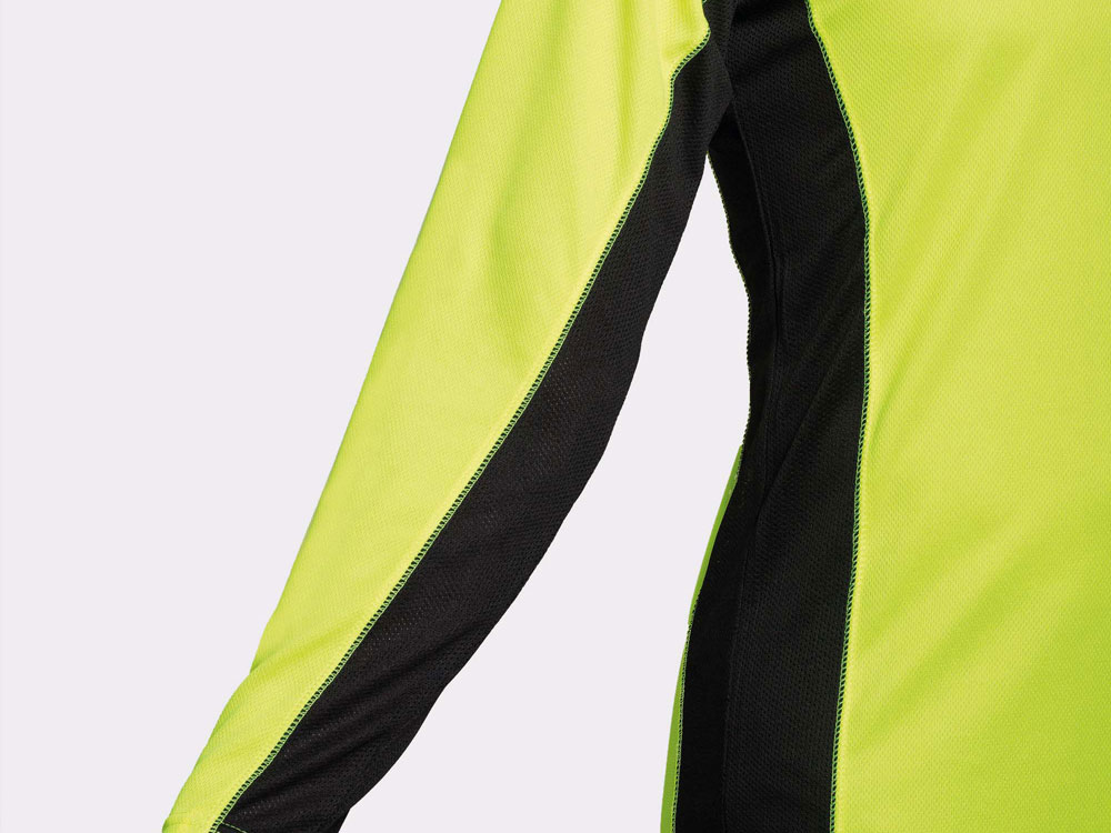 Футболка Shanghai  мужская с длинным рукавом, неоновый зеленый/черный-4