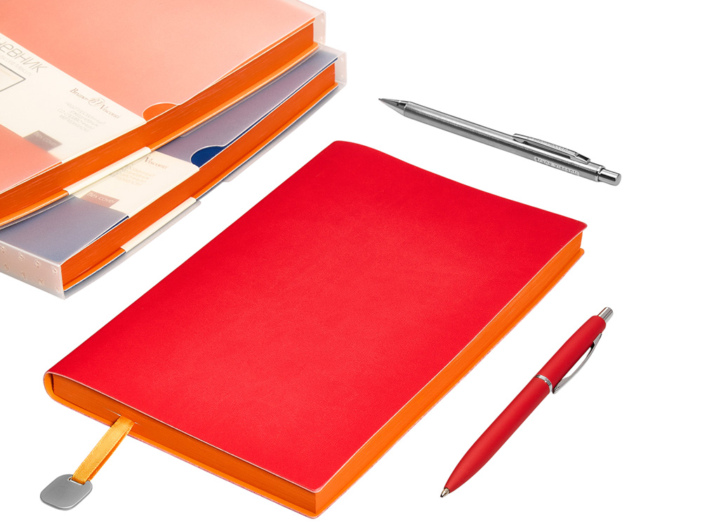 Ежедневник А5 недатированный Mercury, красный-11