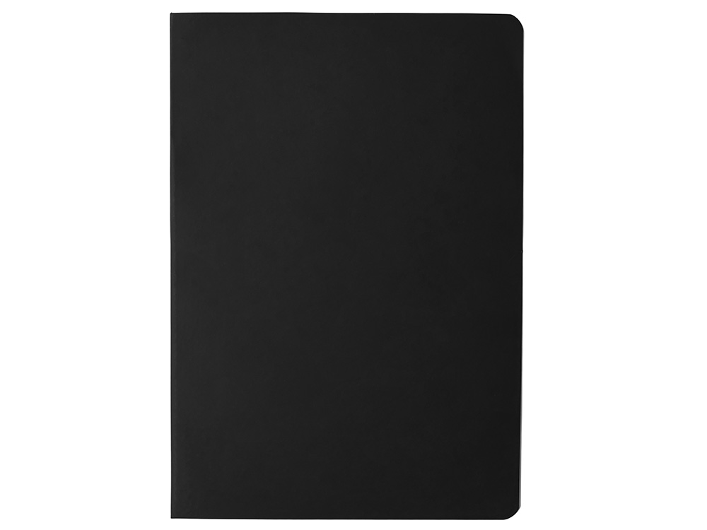 Блокнот в гибкой обложке A5 Виспи 2.0 в клетку, черный-1