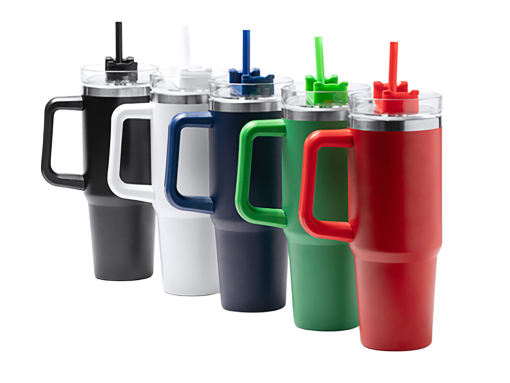 Термокружка Крэнстон с двойными стенками из переработанной нержавеющей стали, папоротниковый-1