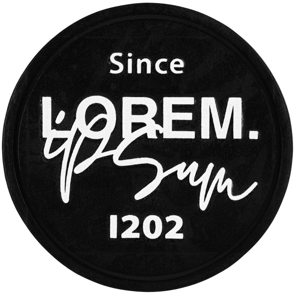 Лейбл из ПВХ Dzeta Round, L, черный-1