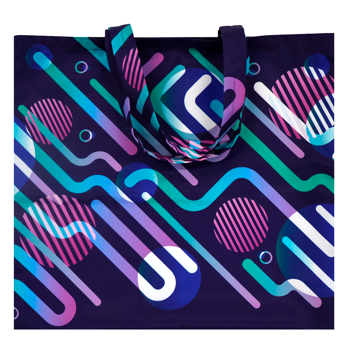 Сумка для покупок Бэгис с полноцветной печатью, Фиолетовый-0