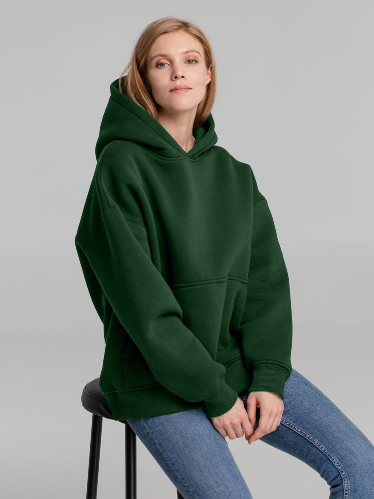 Худи Kulonga Oversize, темно-зеленое-3