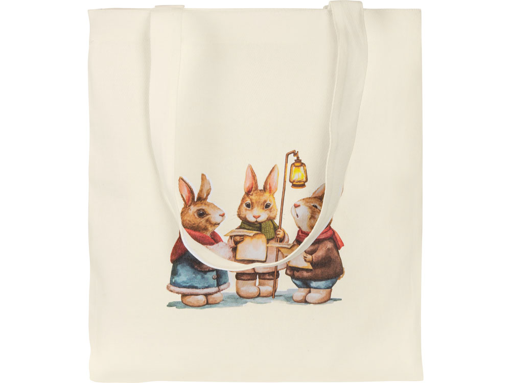 Сумка Element из хлопка для покупок, 200 г, натуральный-3