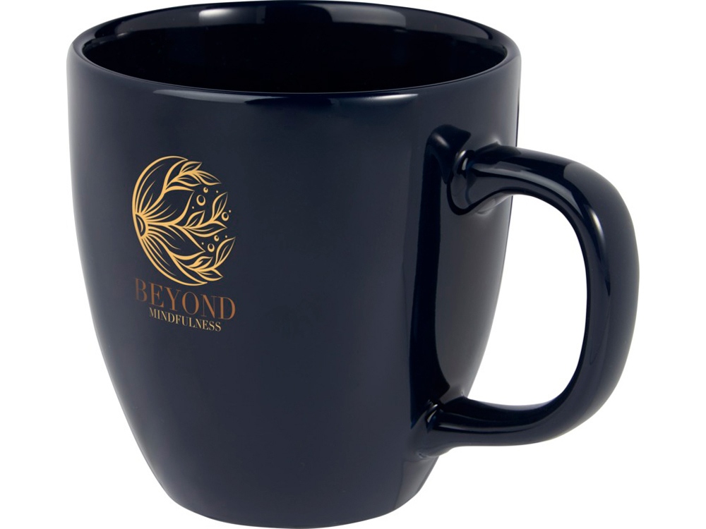 Керамическая кружка Moni объемом 430 мл, темно-синий-2