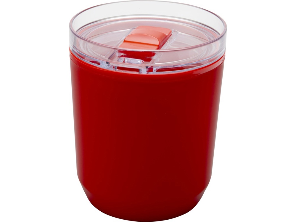 Hudson кружка из переработанного пластика с двойными стенками объемом 180 мл, красный-4