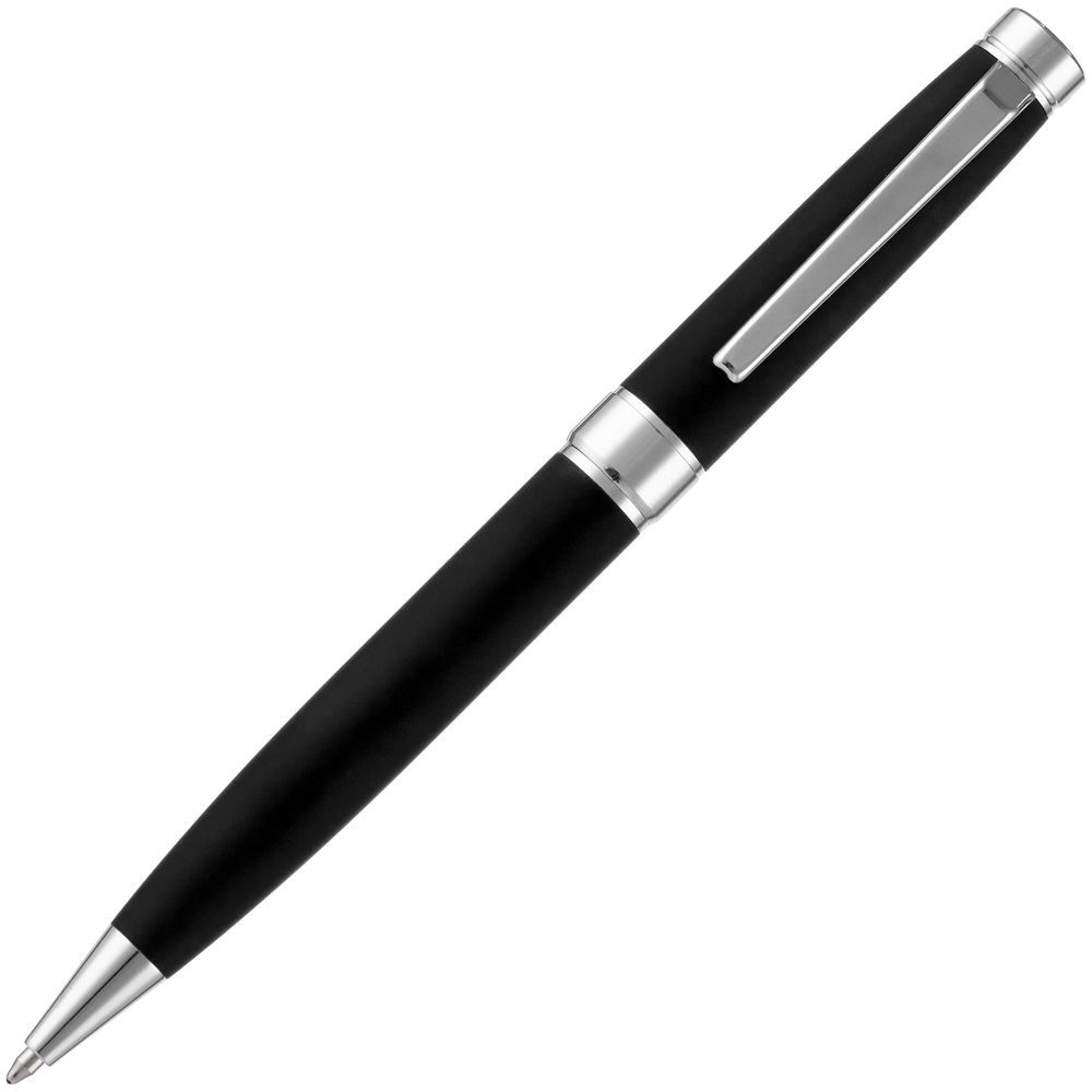 Ручка шариковая Broad Ring Soft Touch, черная-2