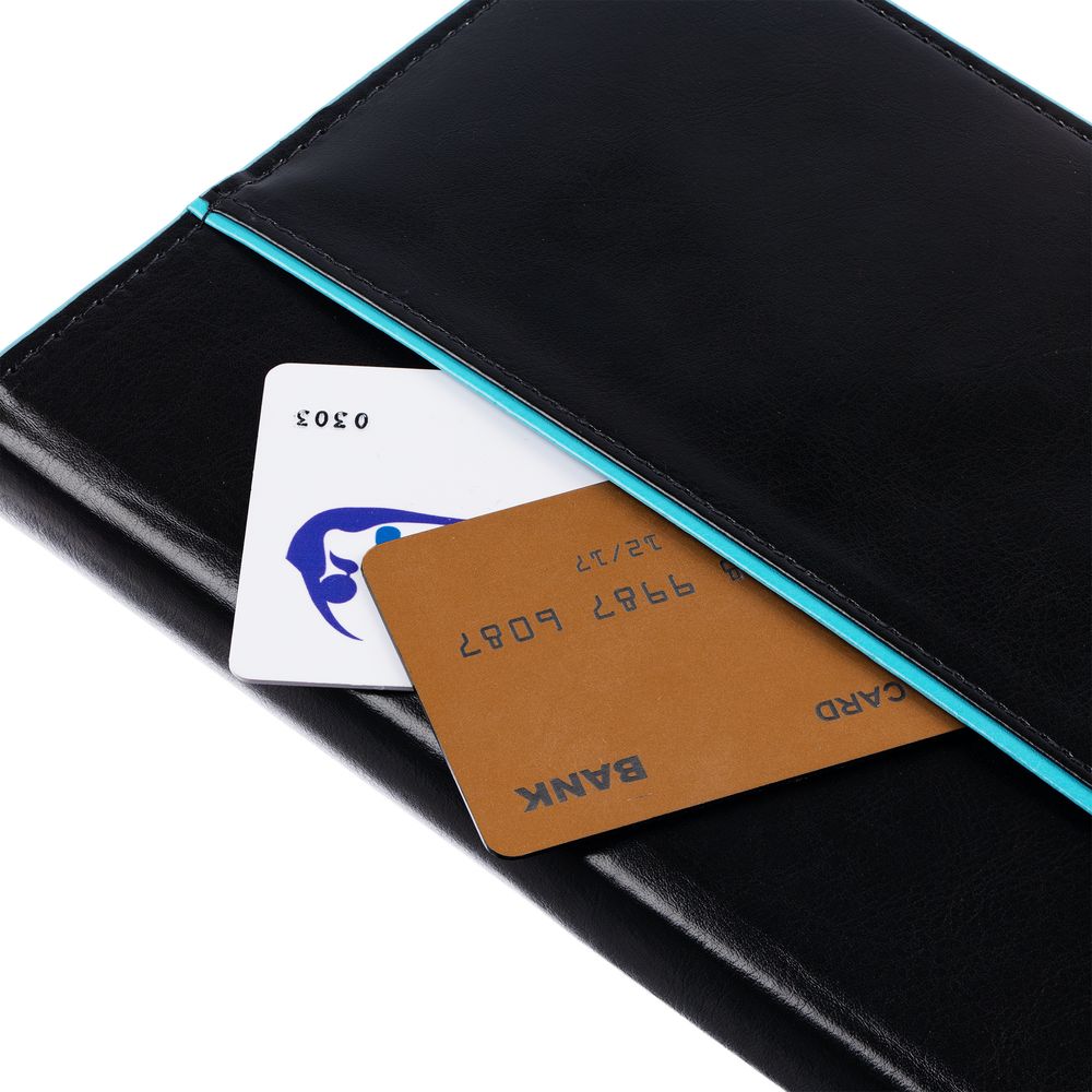 Ежедневник Alanis, недатированный, черный с голубым-2