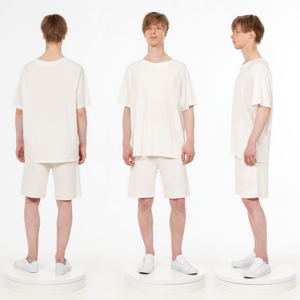 Футболка унисекс оверсайз T2, молочно-белая-7