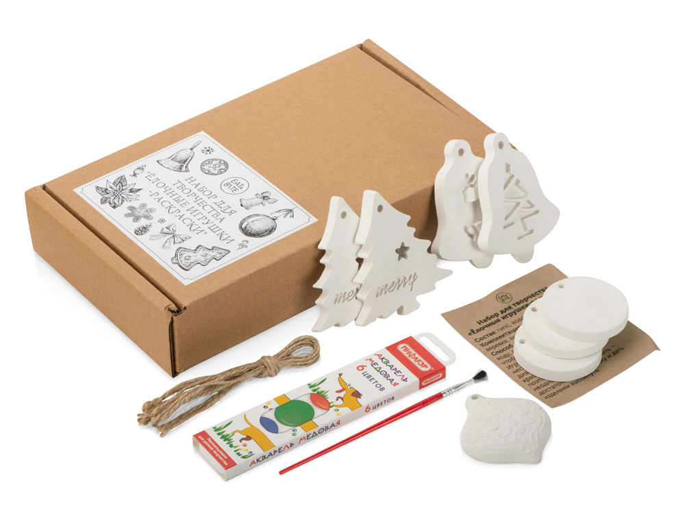 Набор для творчества Ёлочные игрушки-раскраски-0